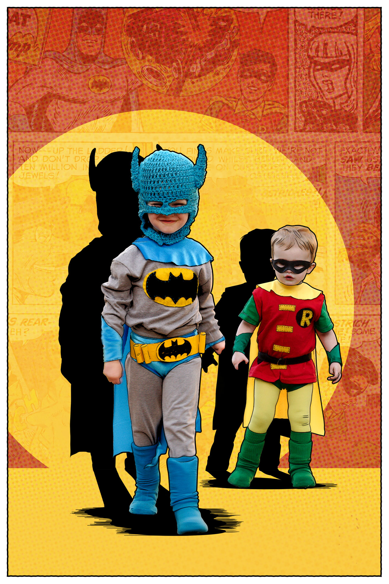 Classic Batman and Robin Kids' DIY Costumes