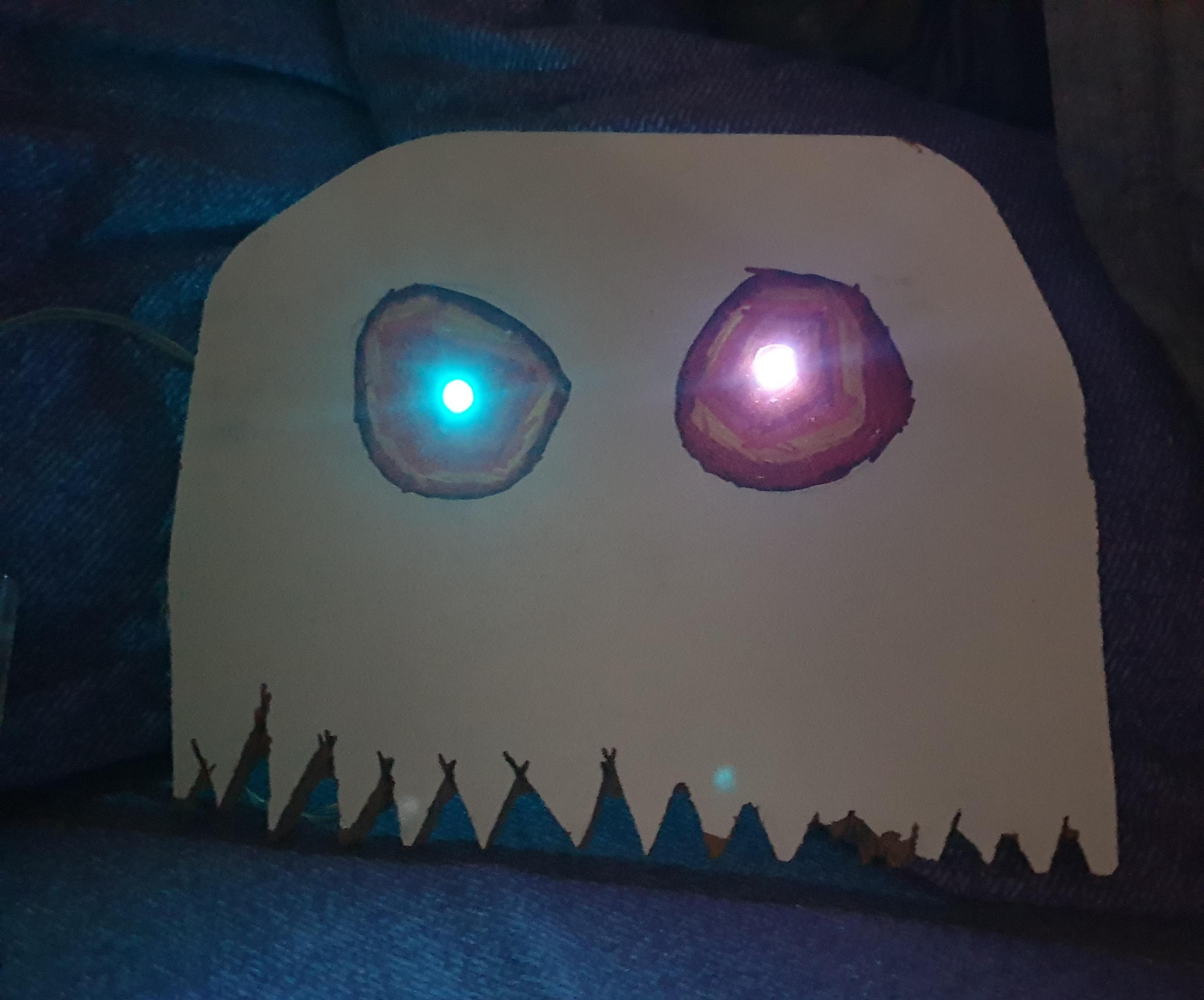 Spooky Ghost With Glowing Eyes for Halloween