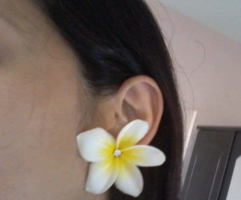 Faux Tropical Earrings Using Plastic Bottles