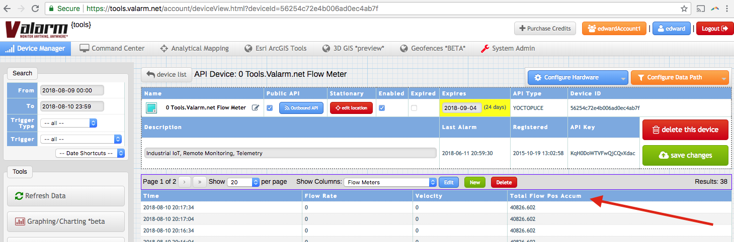 Flow Meter Monitor Water Levels Usage TUF 2000 Tools.Valarm.net Valarm Tools Cloud Industrial IoT Sensors 22.png