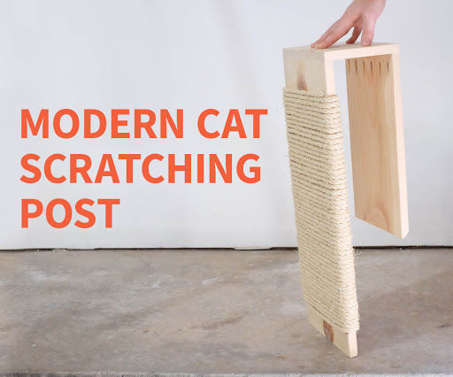 DIY Modern Cat Scratching Post