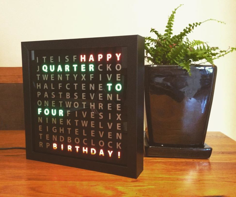 Aa Word Clock - REVISITED! NOW 110% More AWESOME (Clean and Easy to Make)