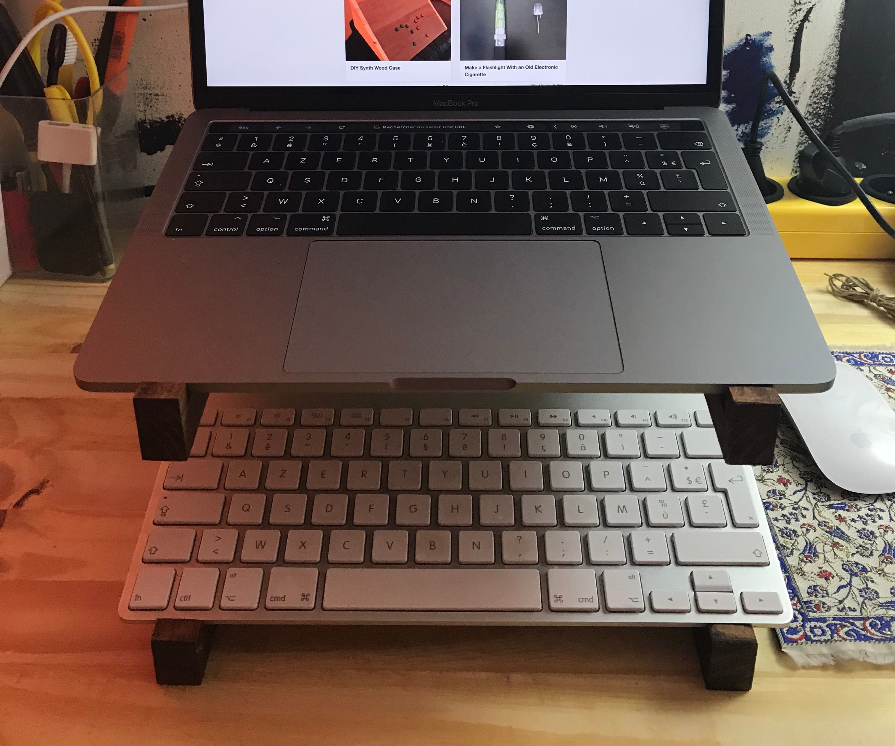 DIY MacBook / Laptop Wood Support