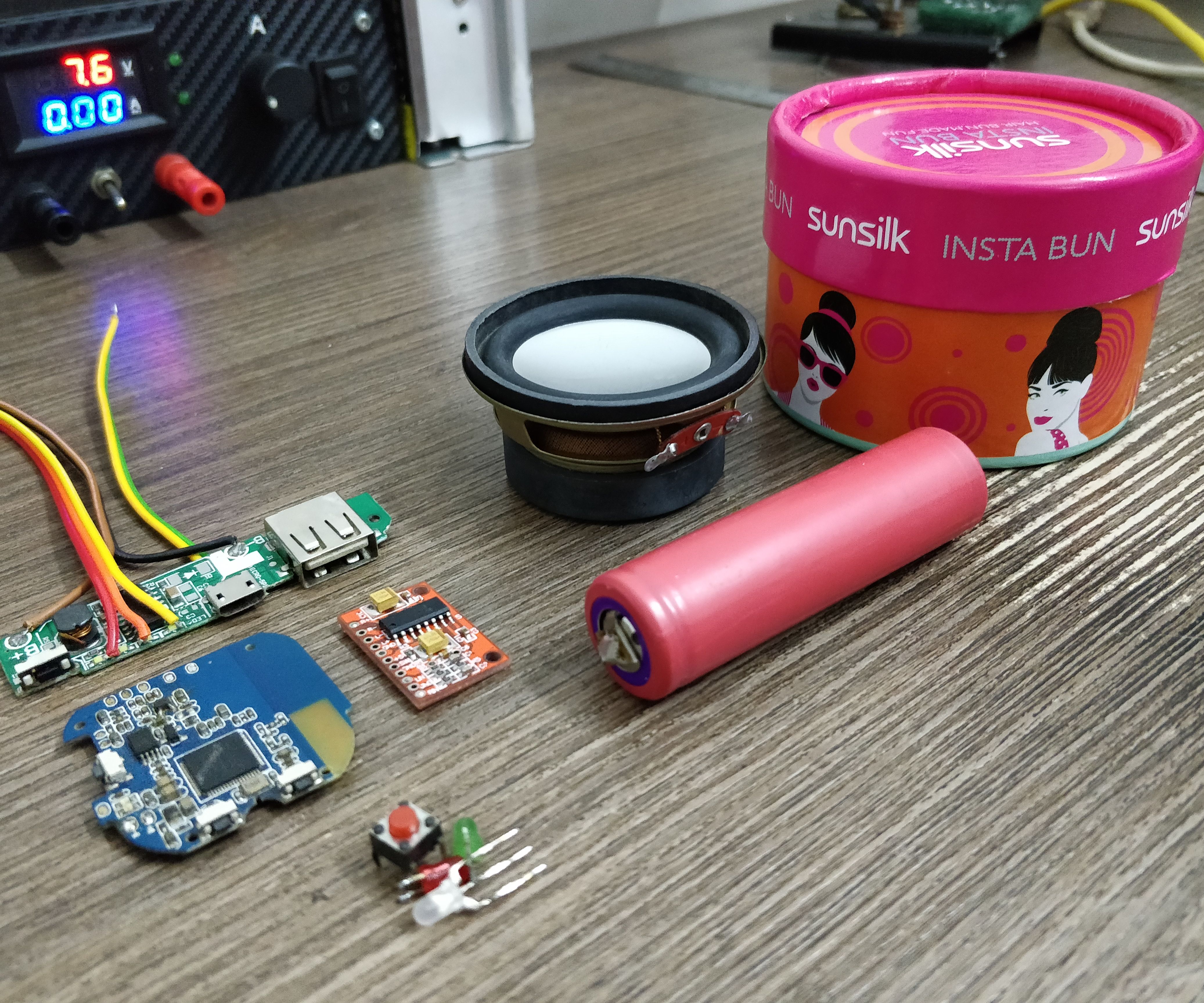 DIY Portable Bluetooth Speaker With Powerbank.