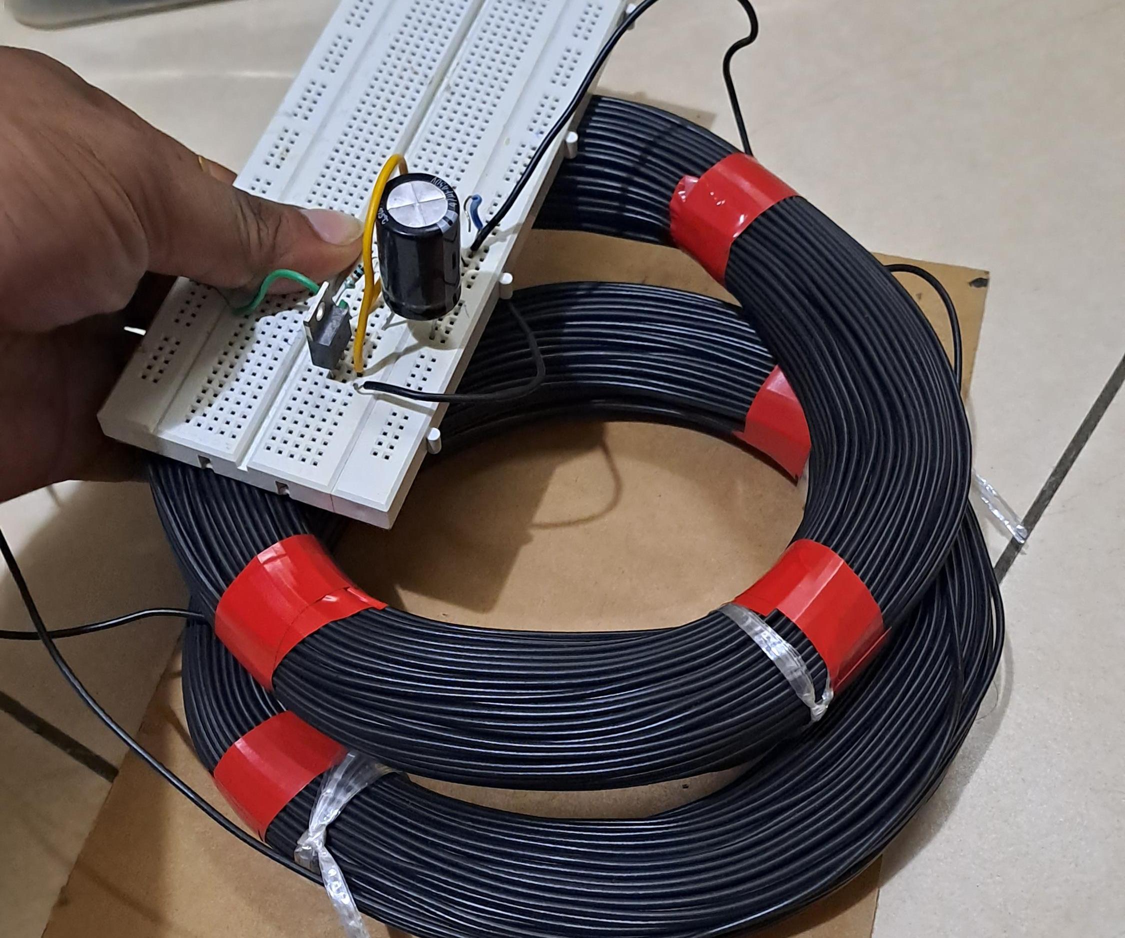Wireless Power Transformation. Air Core Transformer Application. Wireless Charger.