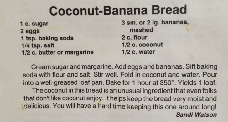 Coconut Banana Bread