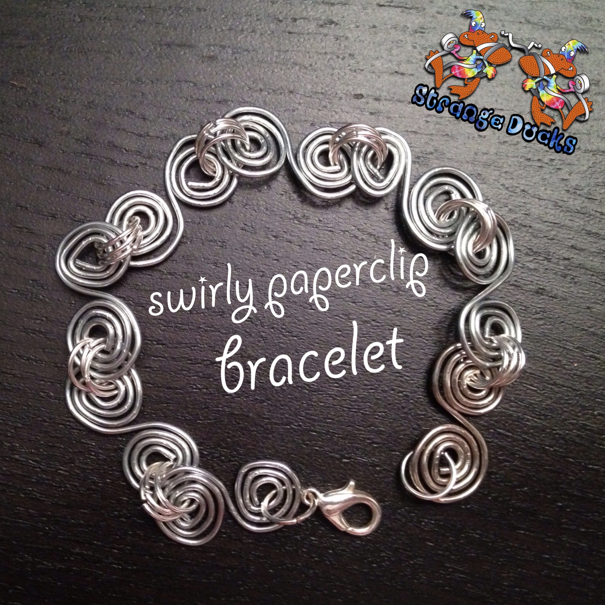 Swirly Paperclip Bracelet