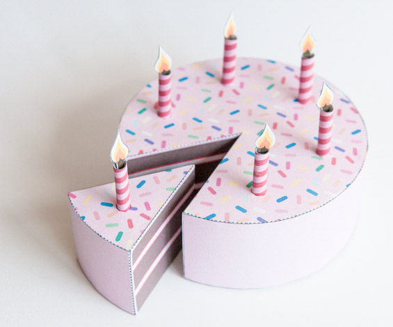 Paper Birthday Cake