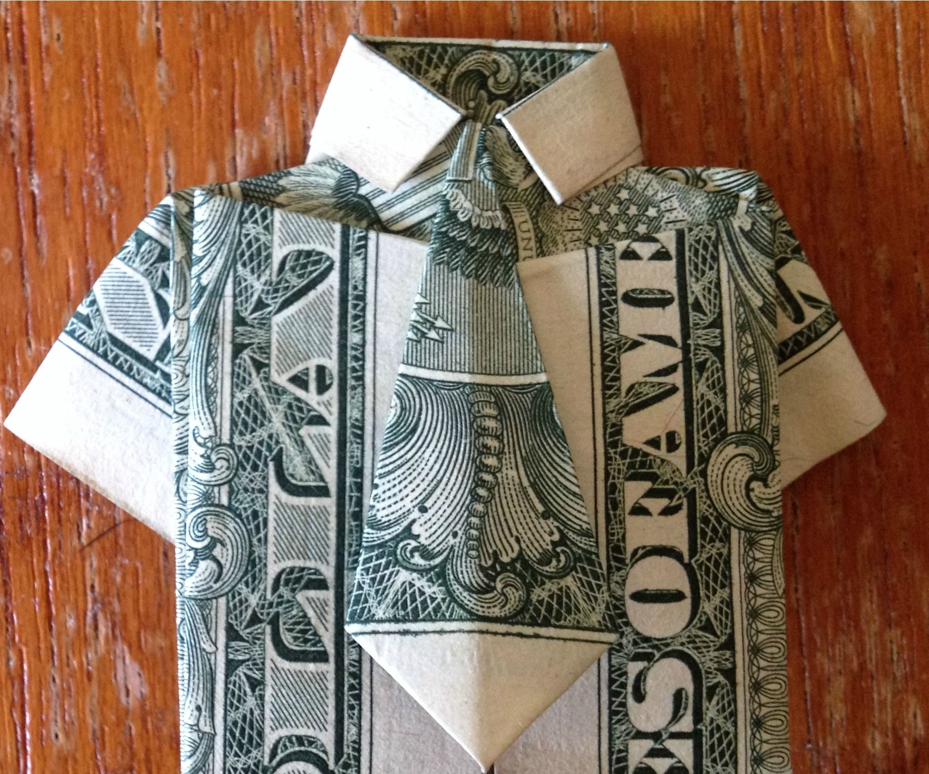 Dollar Bill Origami- Shirt and Tie