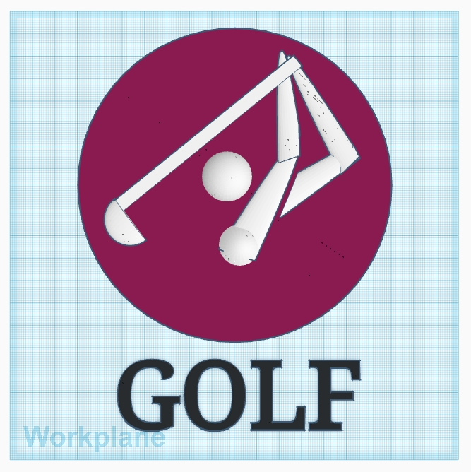 Golf Logo Form Olympics