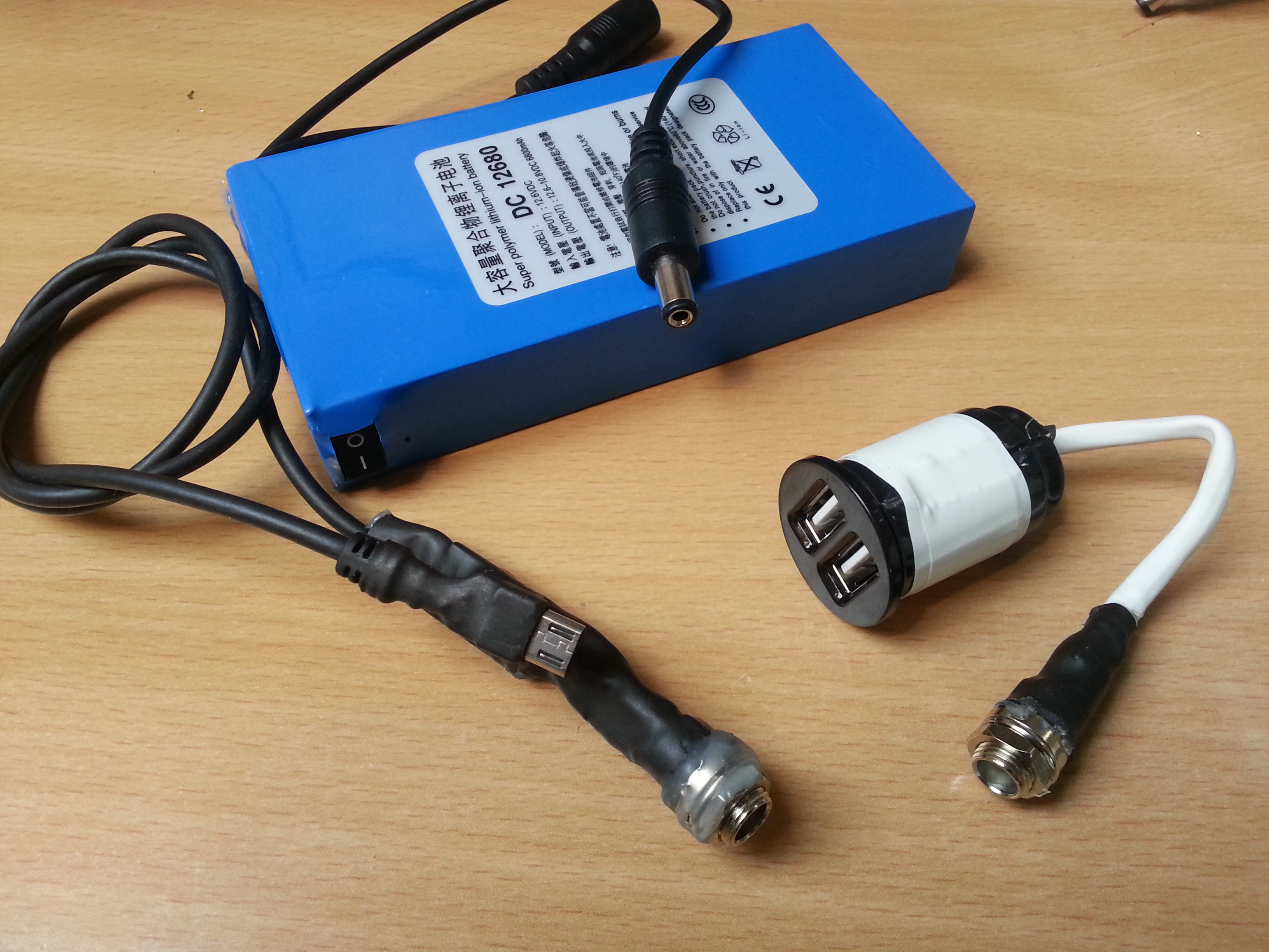 USB charger from 12V Li-ion batteries