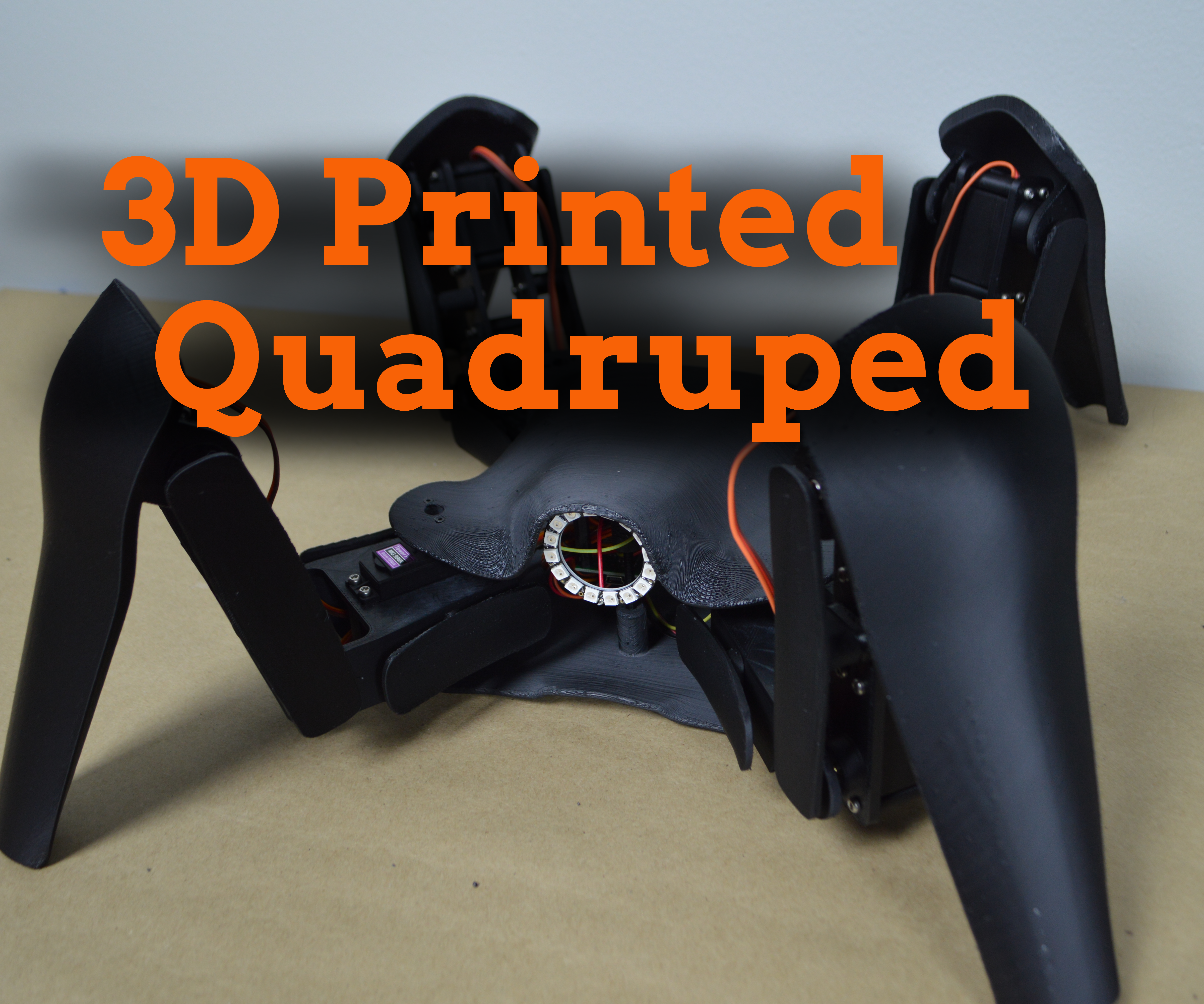 A 3D Printed Quadruped Robot