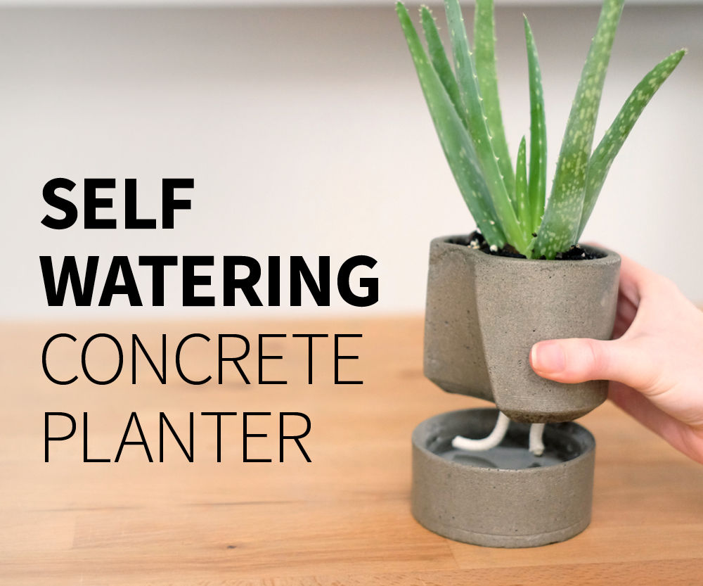 Self Watering Concrete Planter