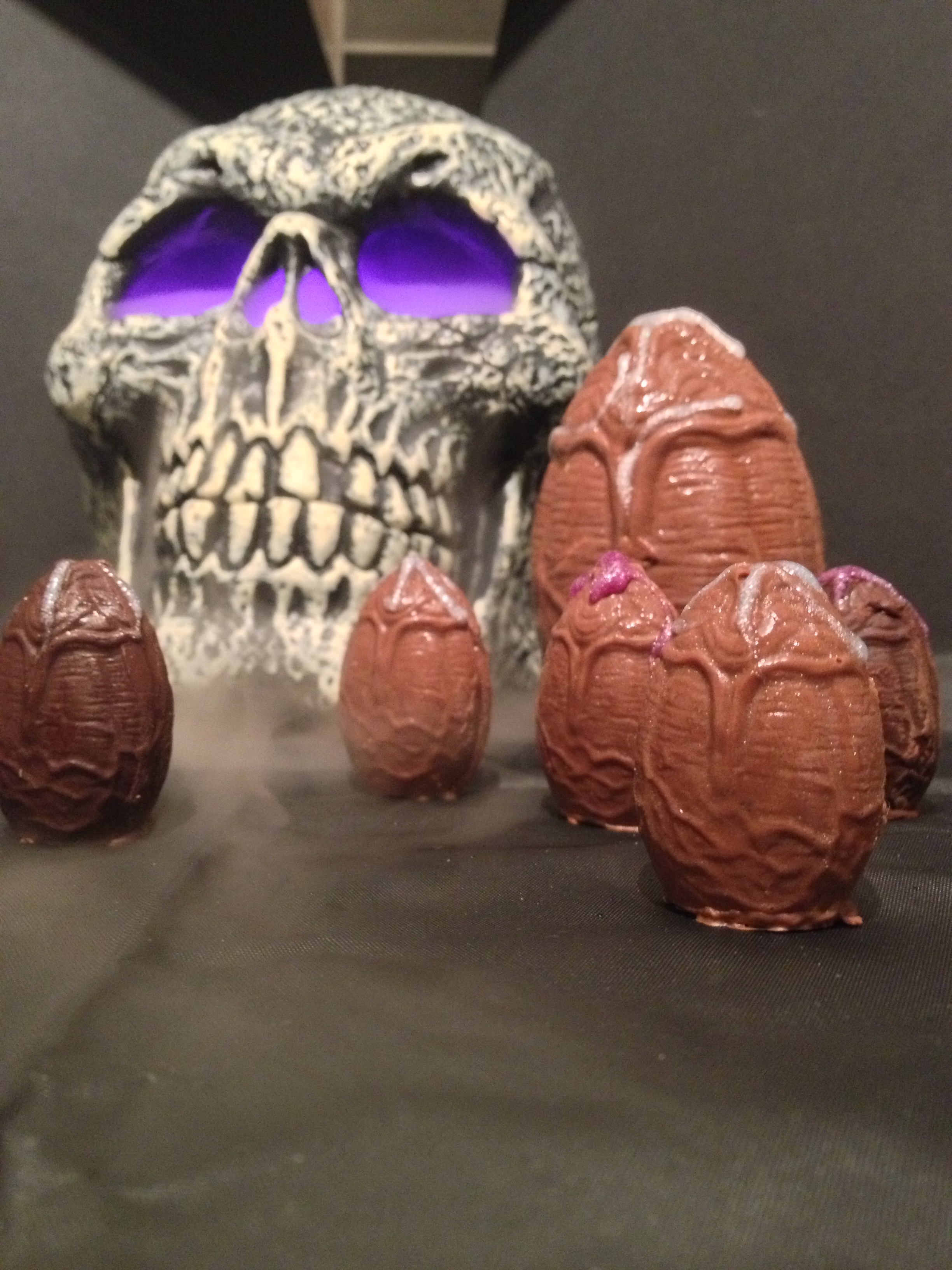 Alien facehugger Chocolate eggs.