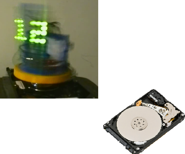 3D POV Clock from a HDD