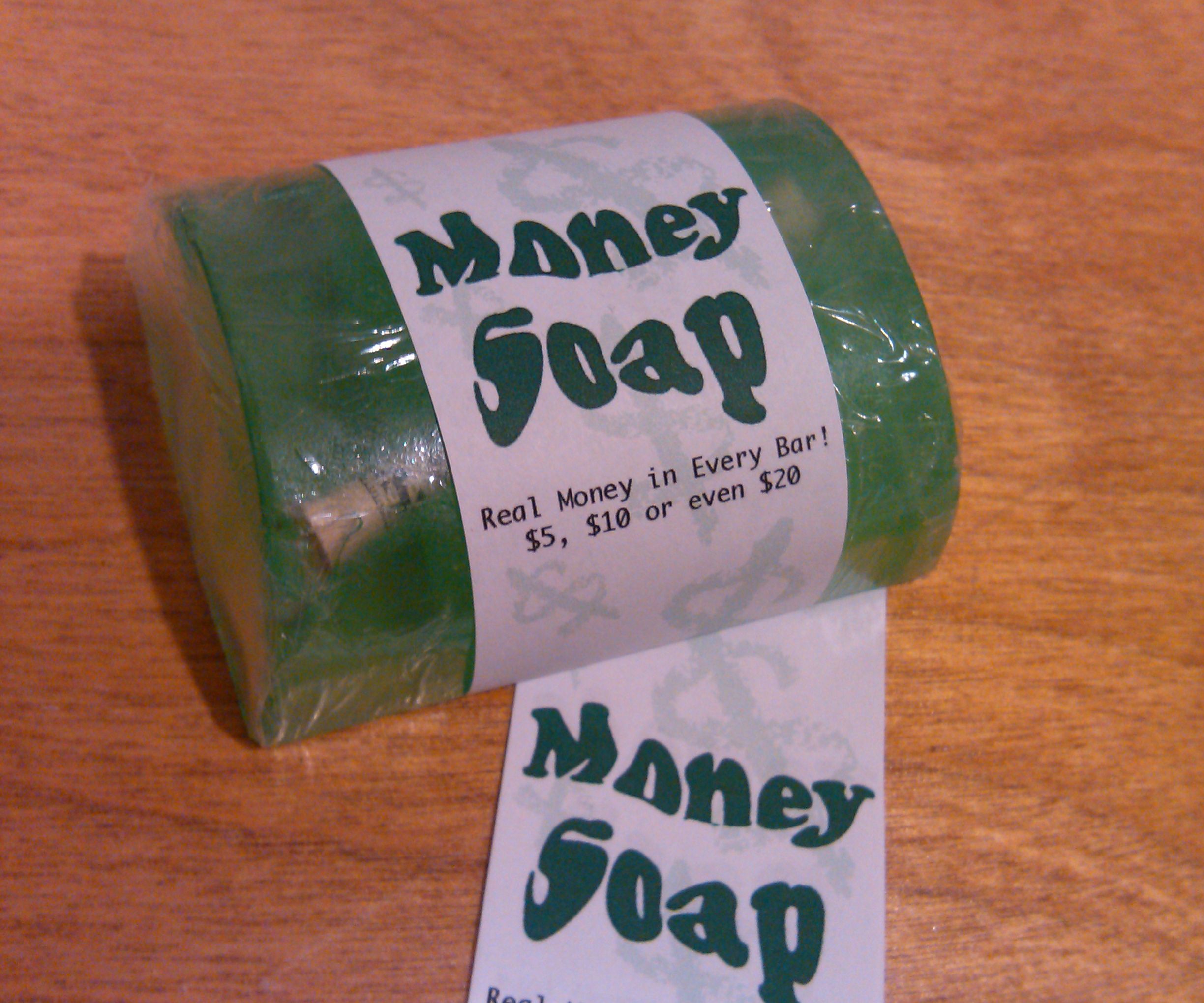 Stocking stuffer gift: Money soap