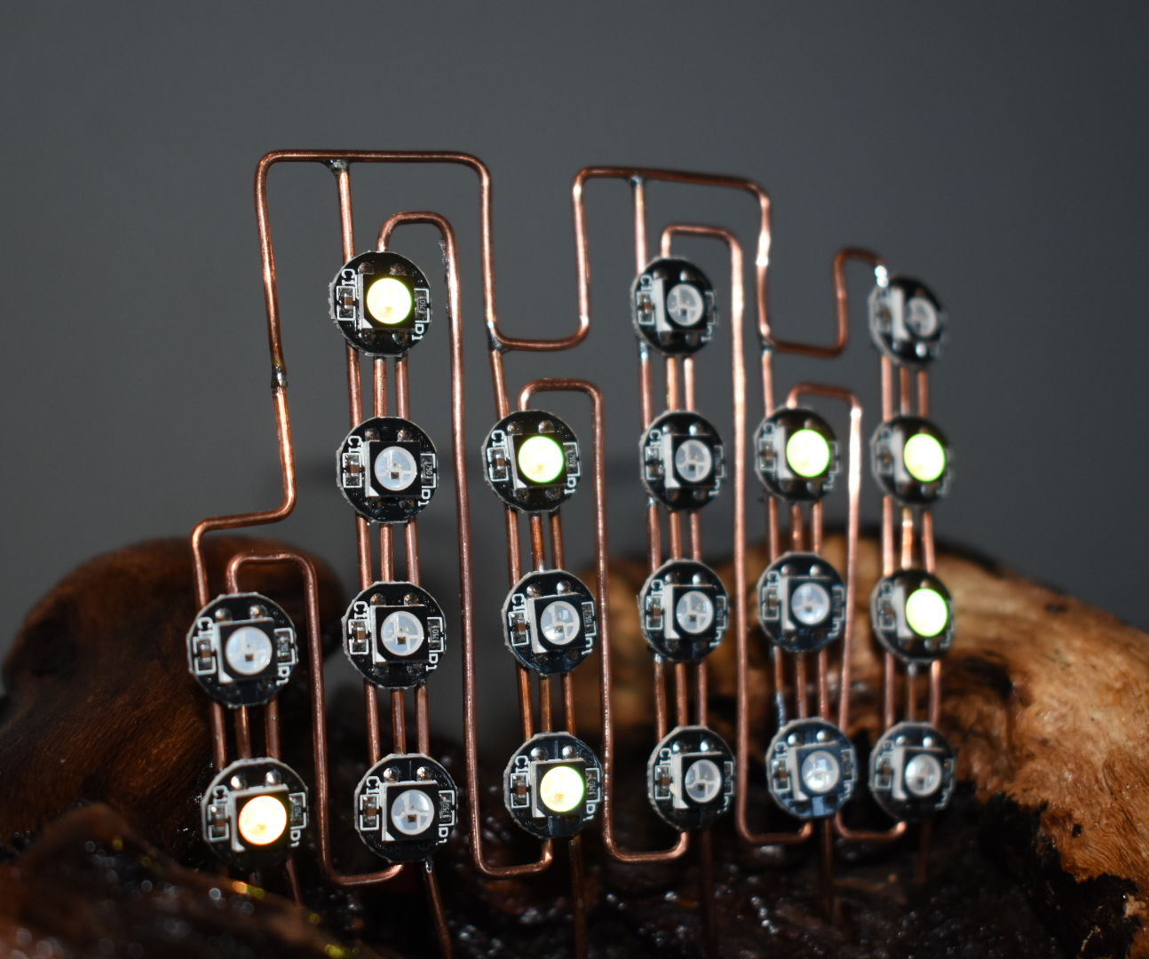 Driftwood Binary Clock