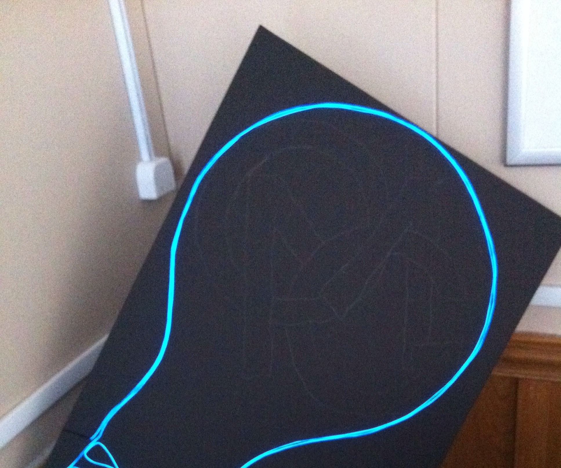 Using A Voltaic Solar Panel For An EL Wire Logo