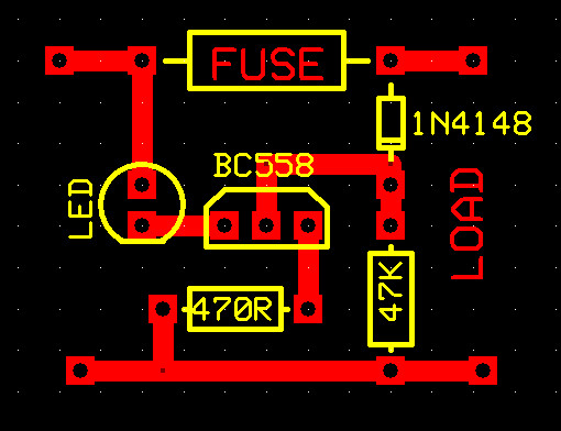 Blown Fuse Indicator Circuit With Led