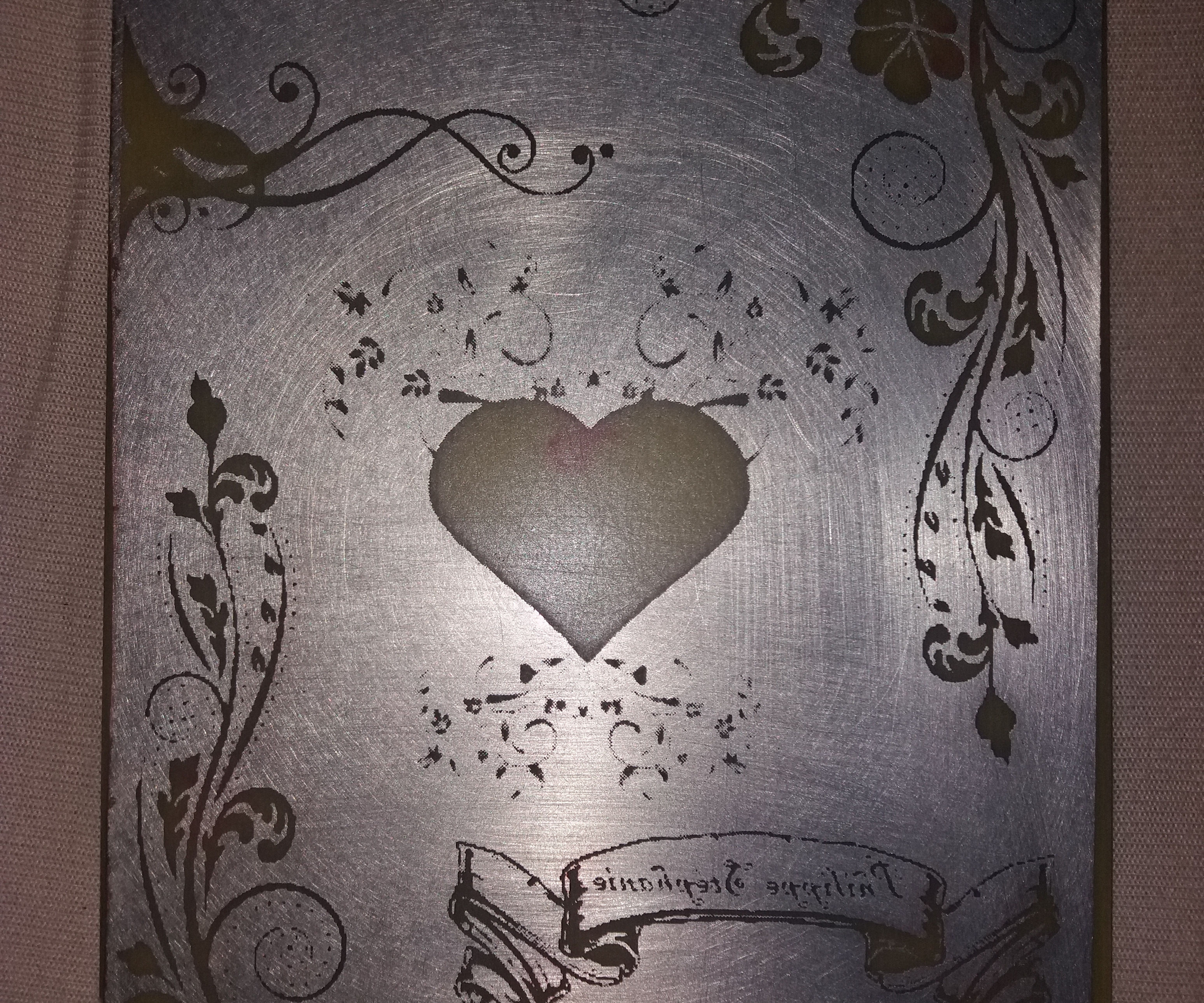 Copper Serigraphy for Valentine's Day