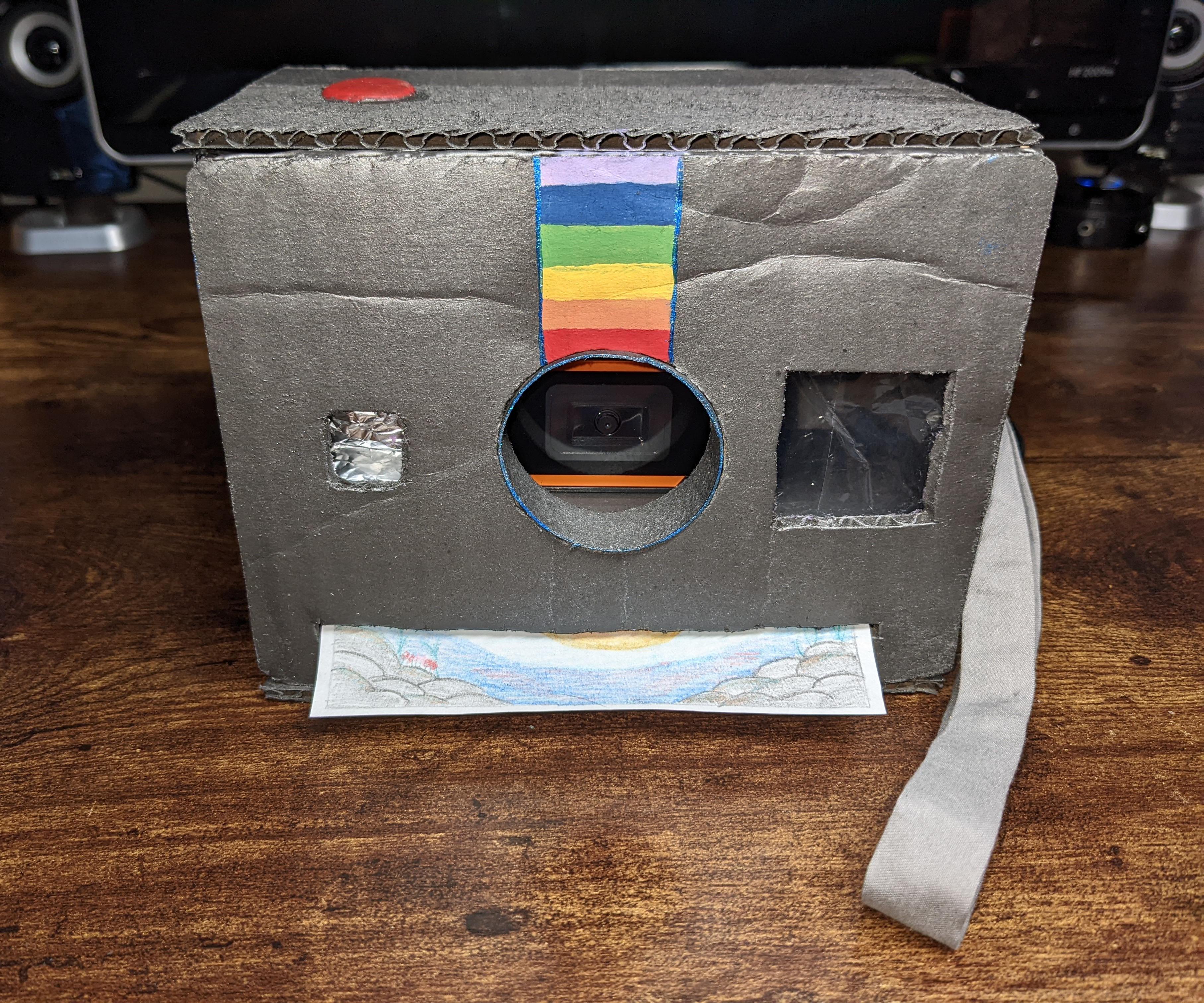 A Cardboard Polaroid Camera: Webcam Holder