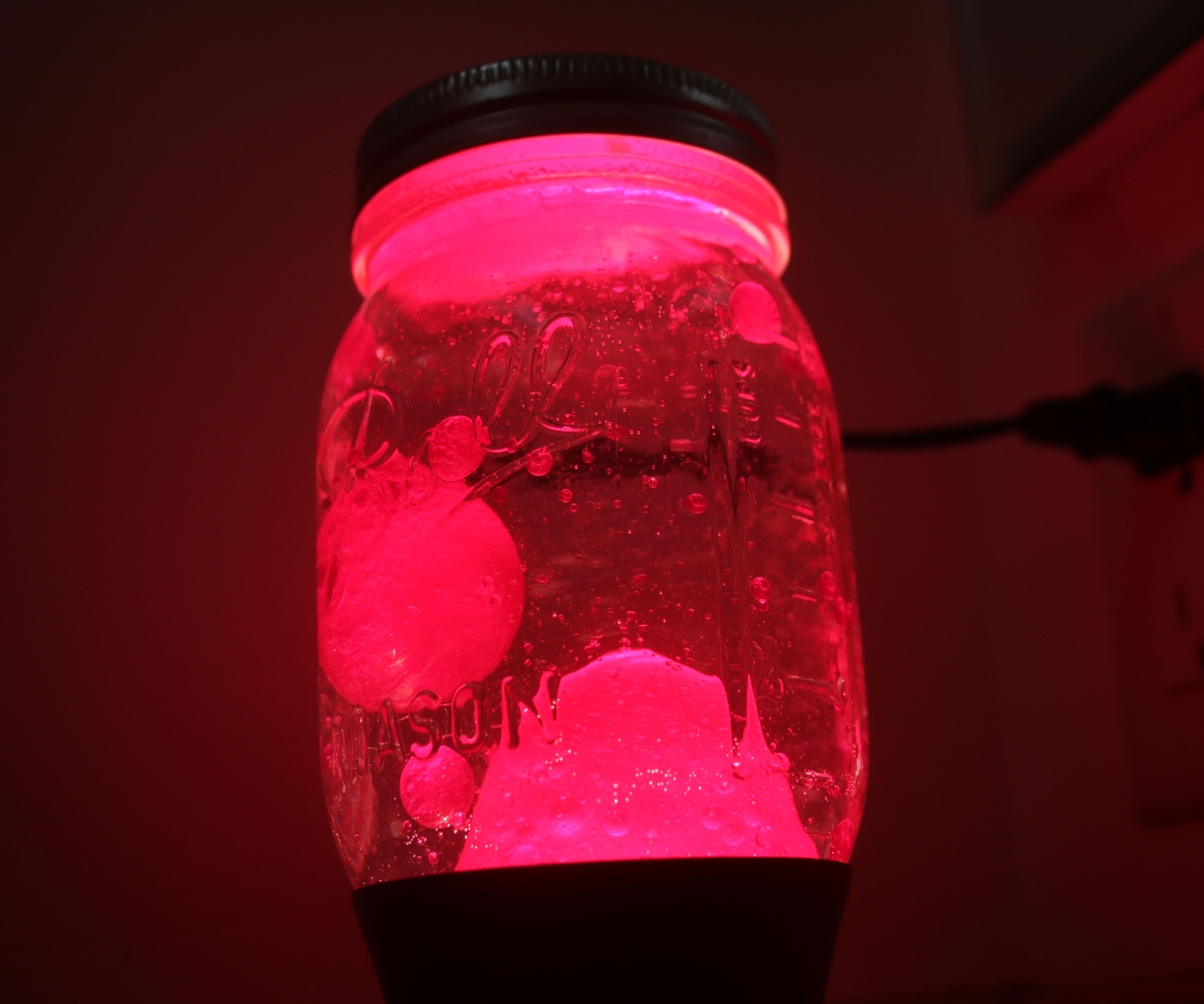 Mason Jar lava lamp