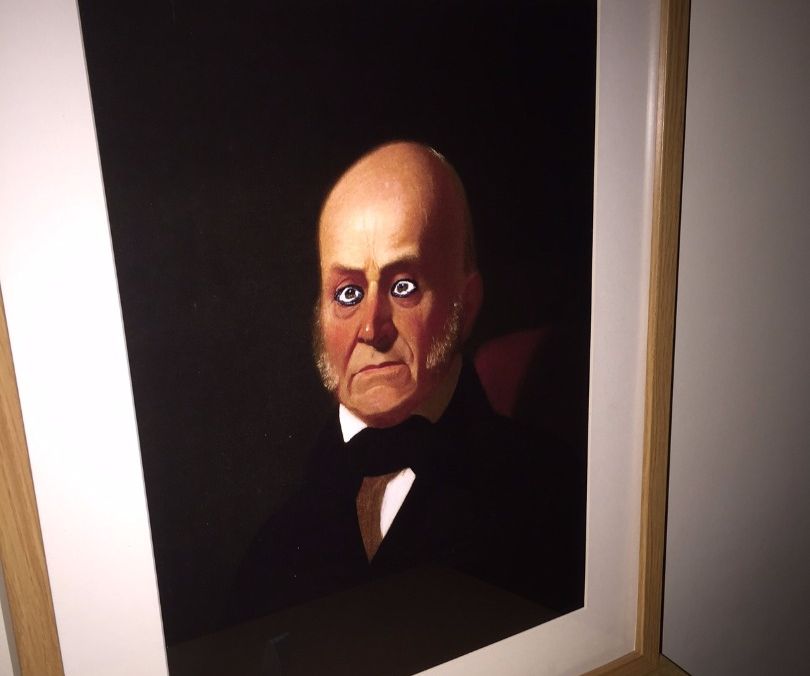 Halloween painting with moving eyes