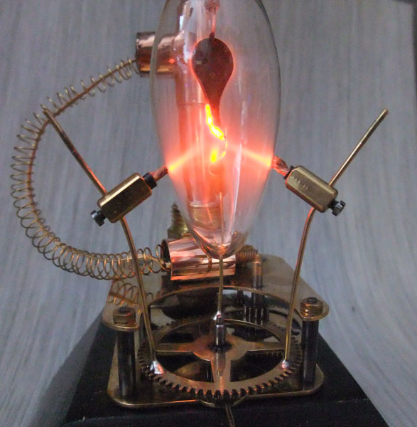 Plasma Bulb With Clock Gear