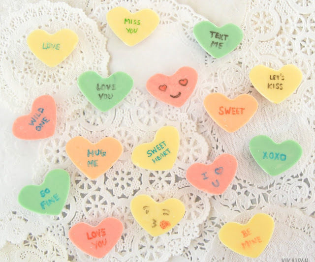 DIY Conversation Hearts Chocolate