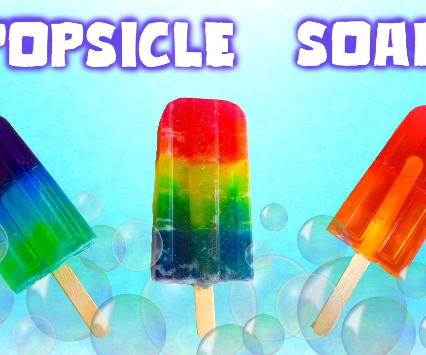 DIY Rainbow Popsicle Soap