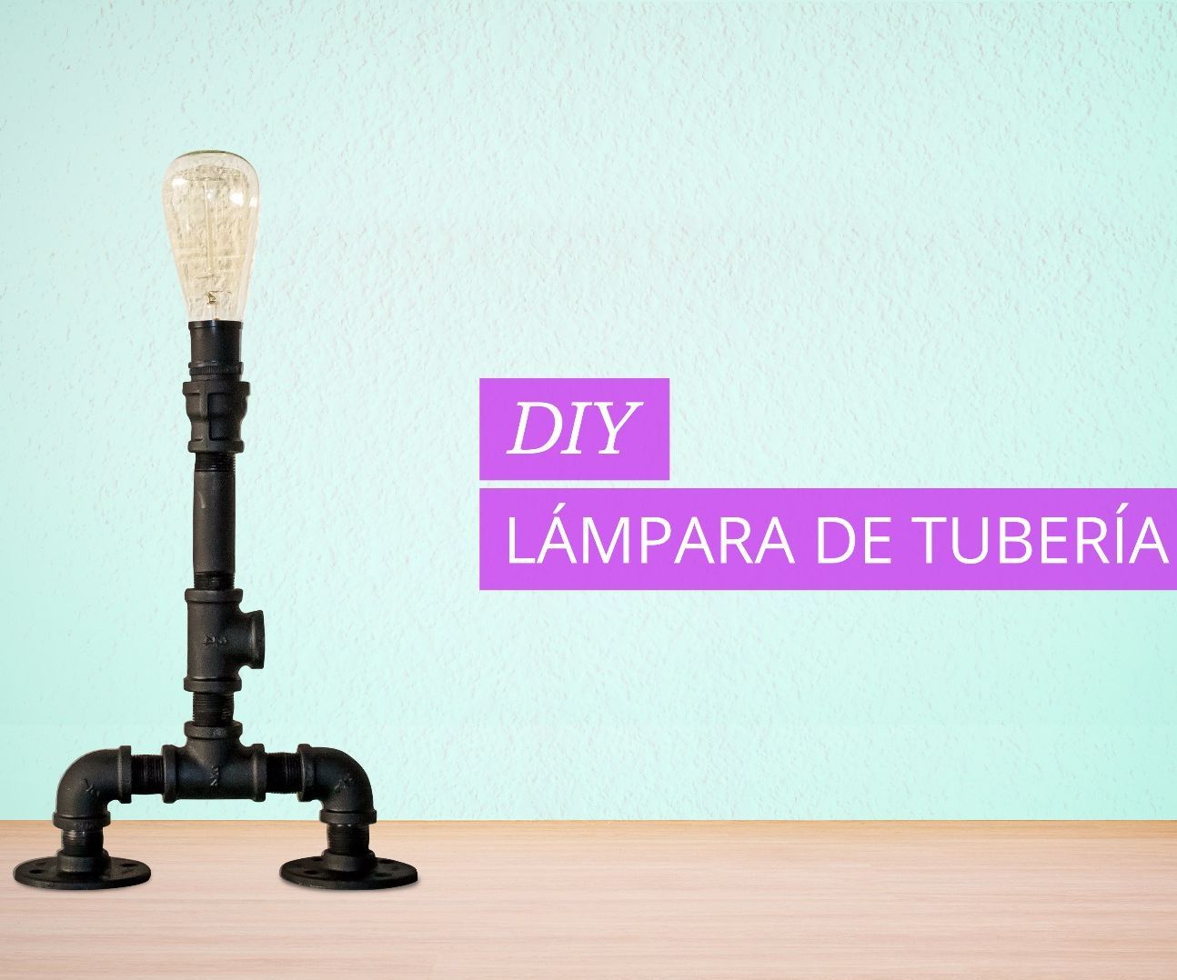 Lámpara de tubería estilo industrial