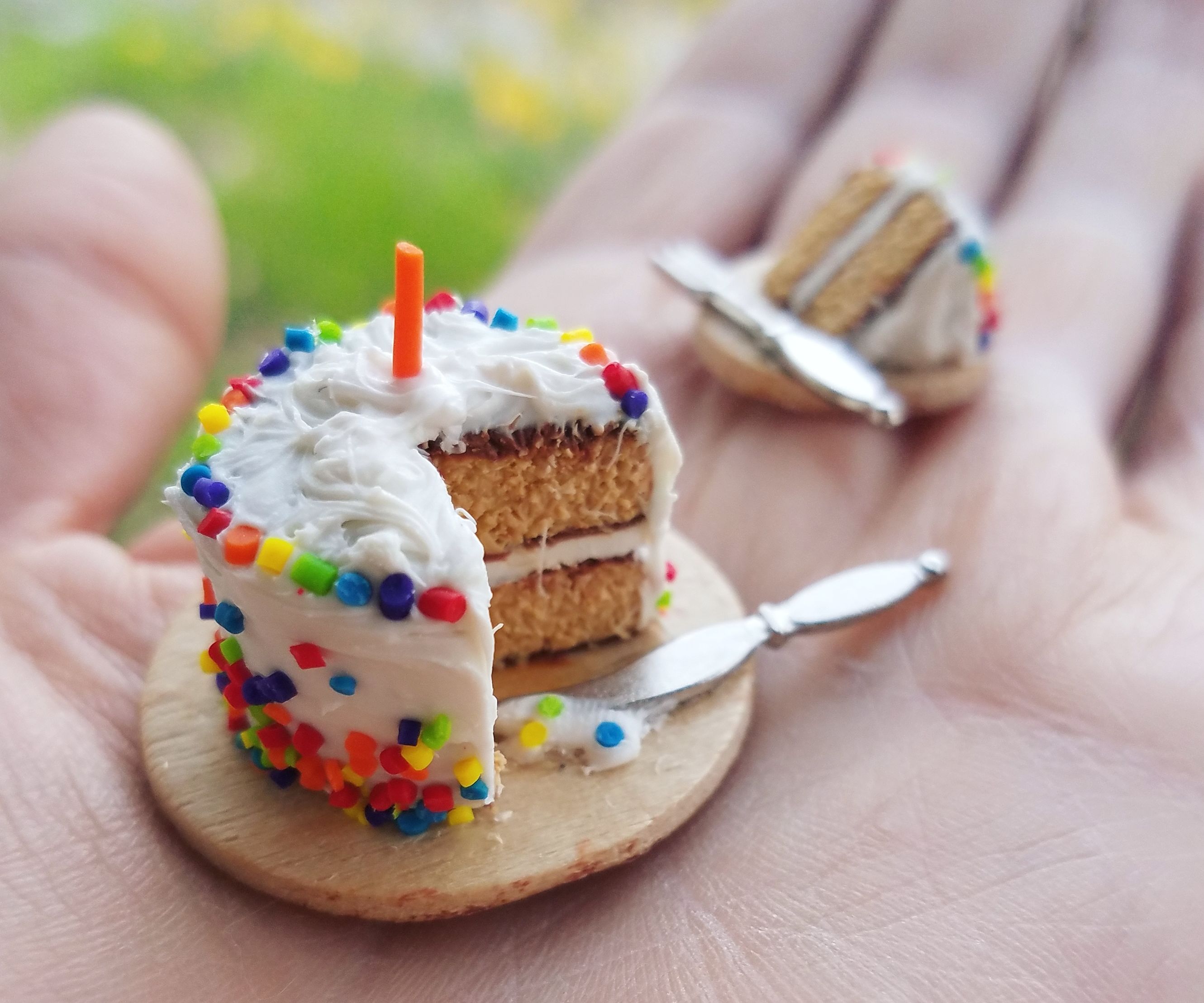 Miniature Polymer Birthday Cake