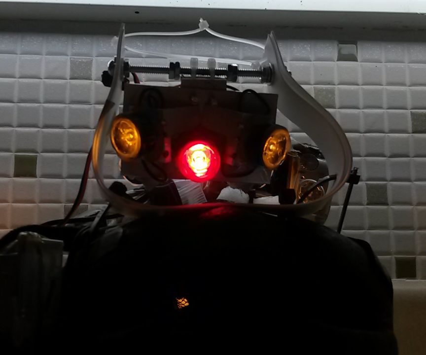 High Powered Helmet Light (Front, Side, and Rear Combo)