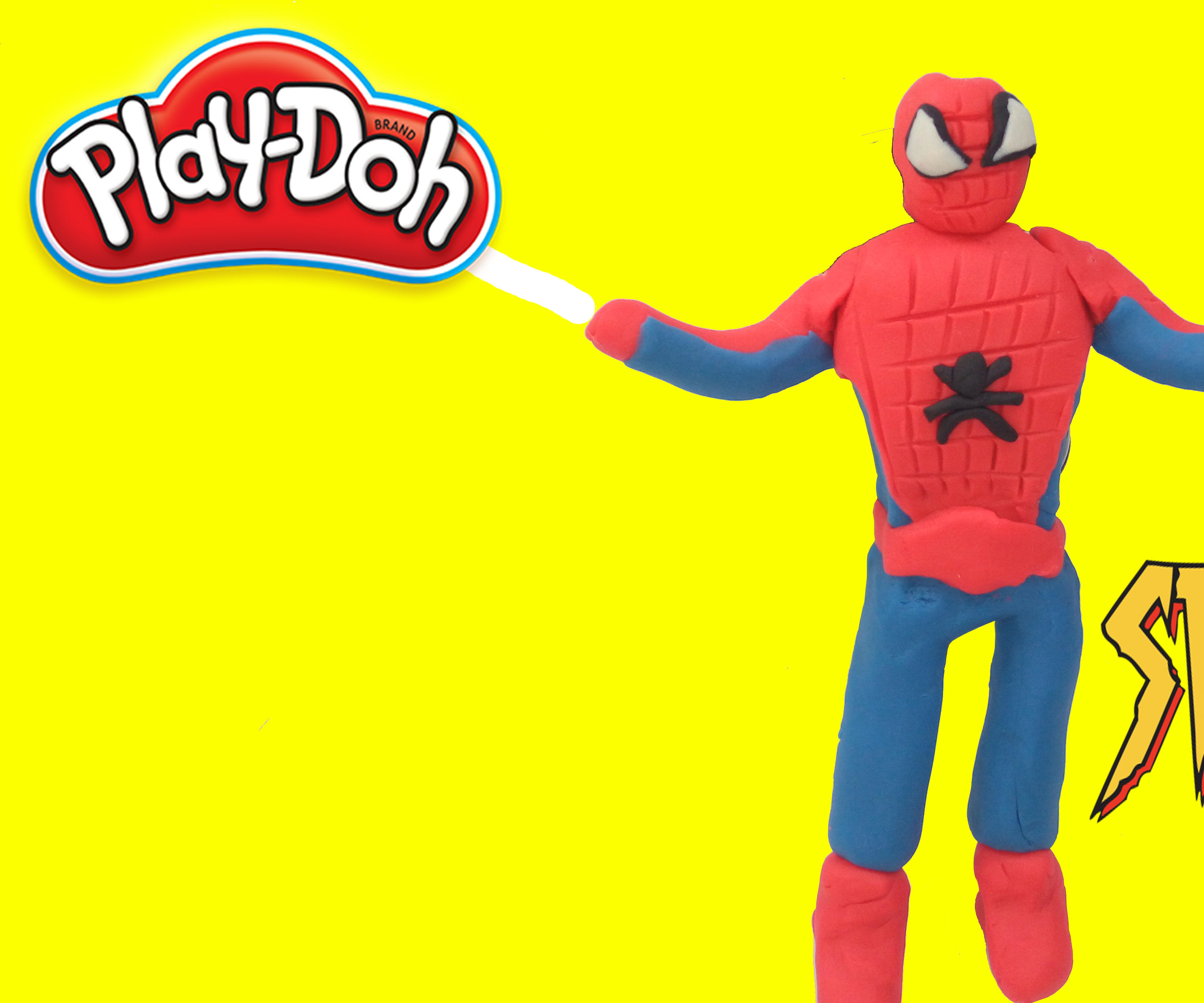 How to make Spiderman with Play Doh