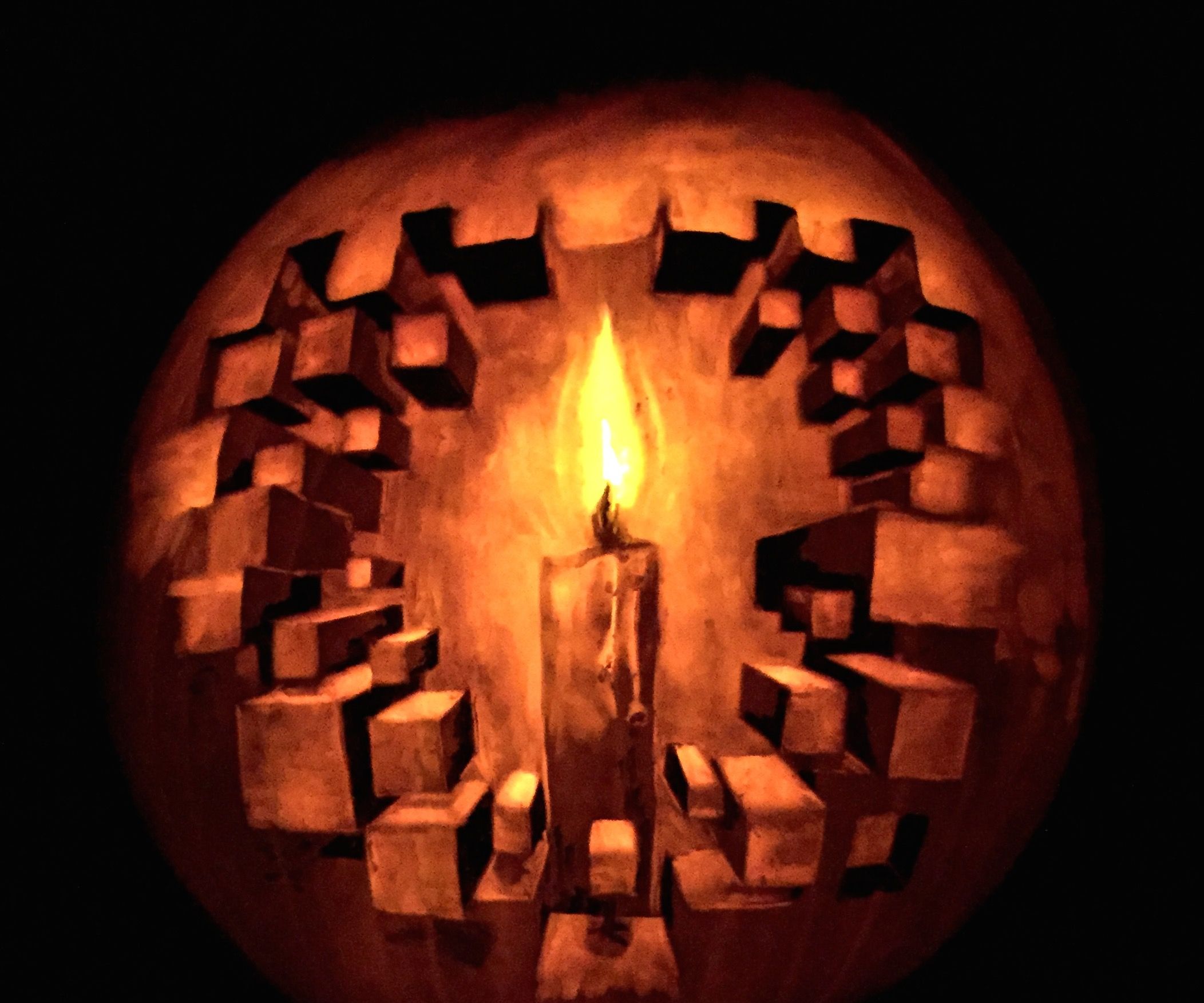 3D Optical Illusion Pumpkin Carving