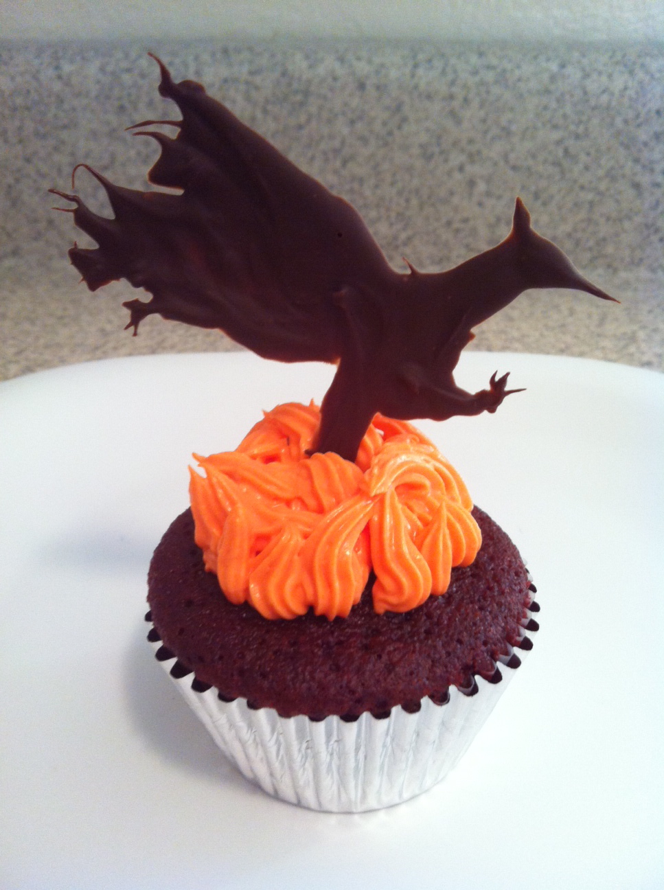 Katniss Spicy Red Velvet Hunger Games Cupcakes