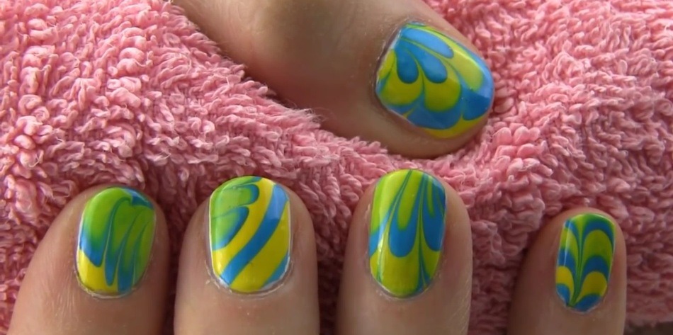 Water Marble Nail Art