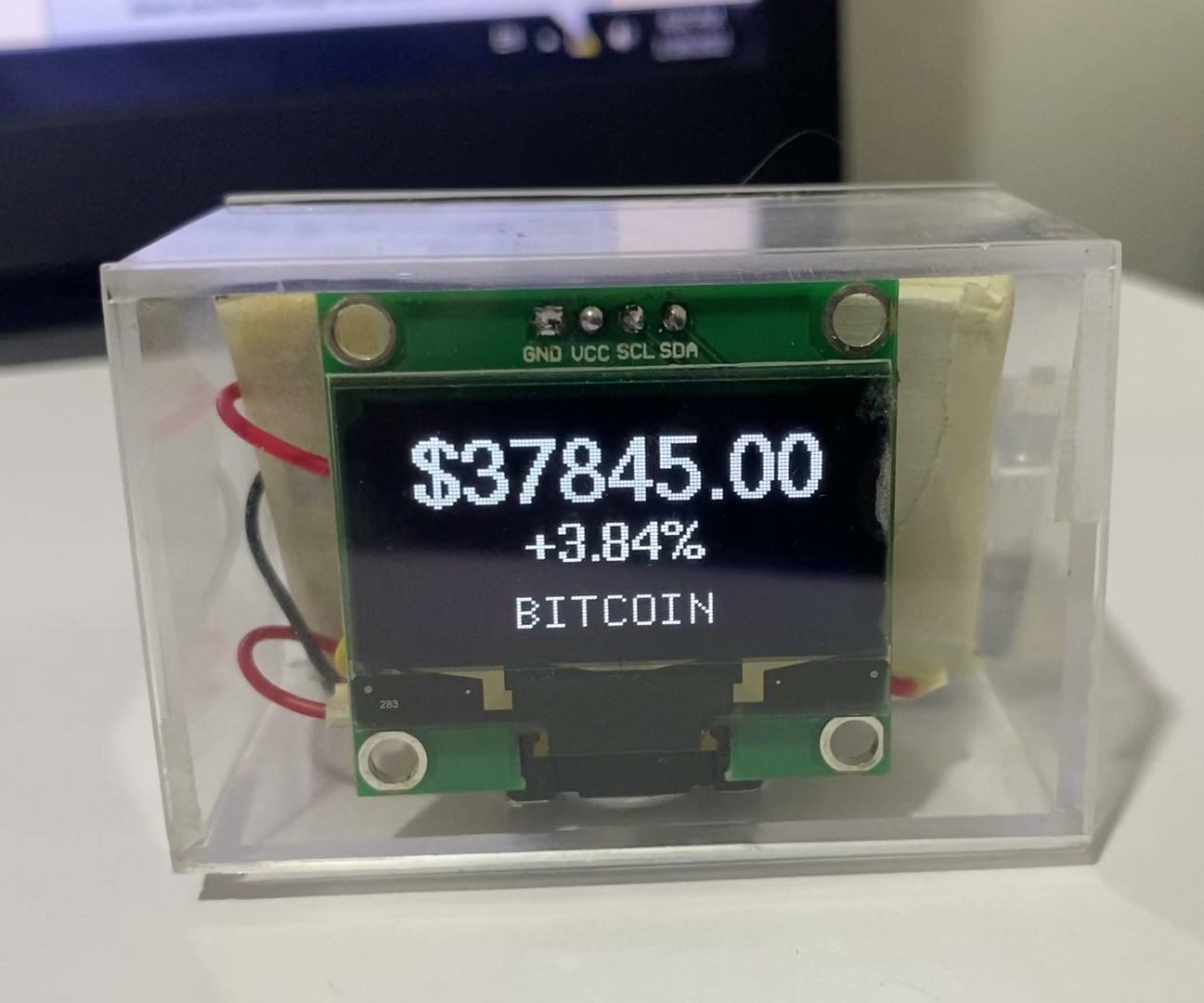 ESP8266 Crypto Currency Ticker on OLED Display