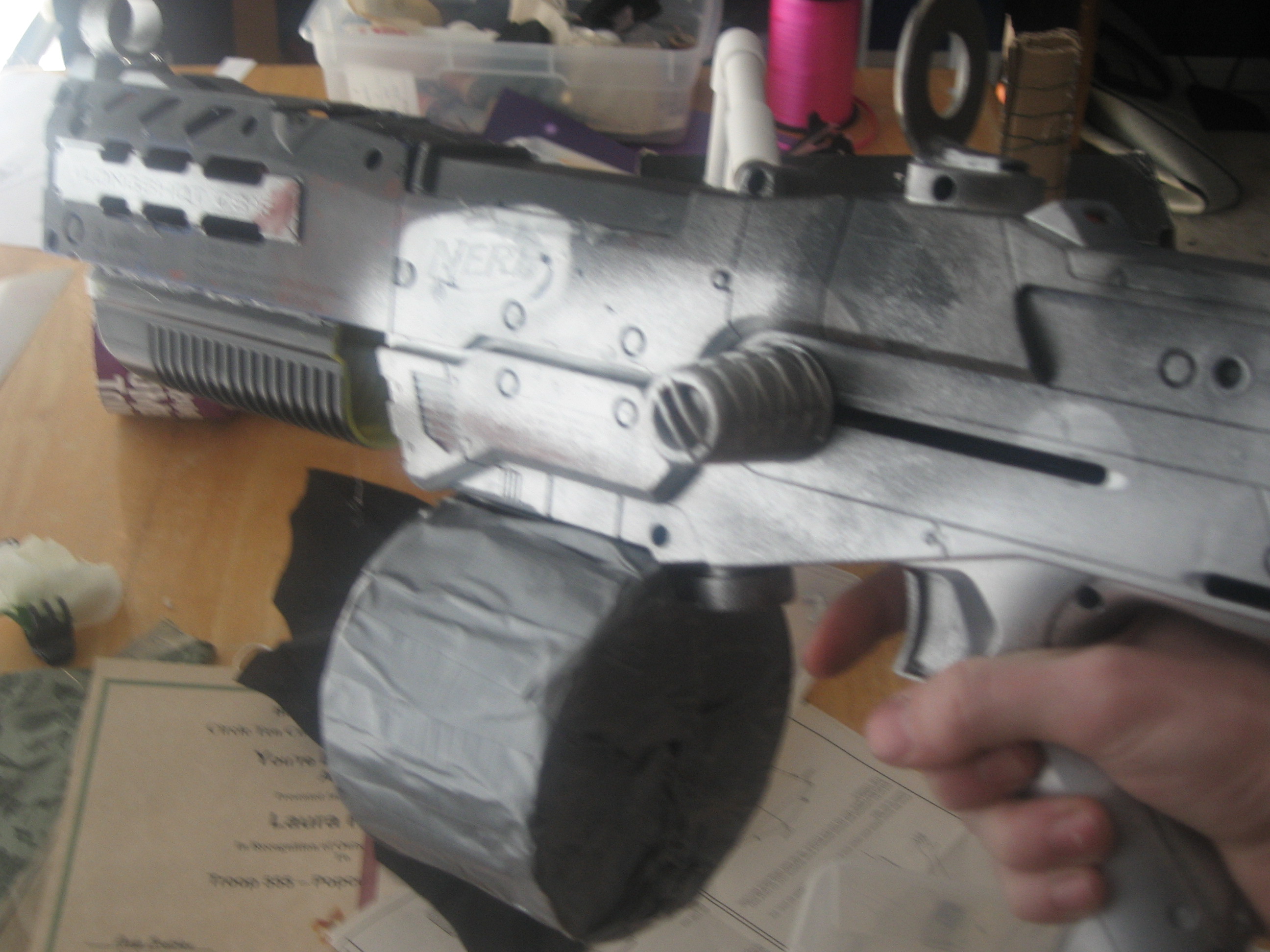 Nerf longshot clip mod: Drum magazine