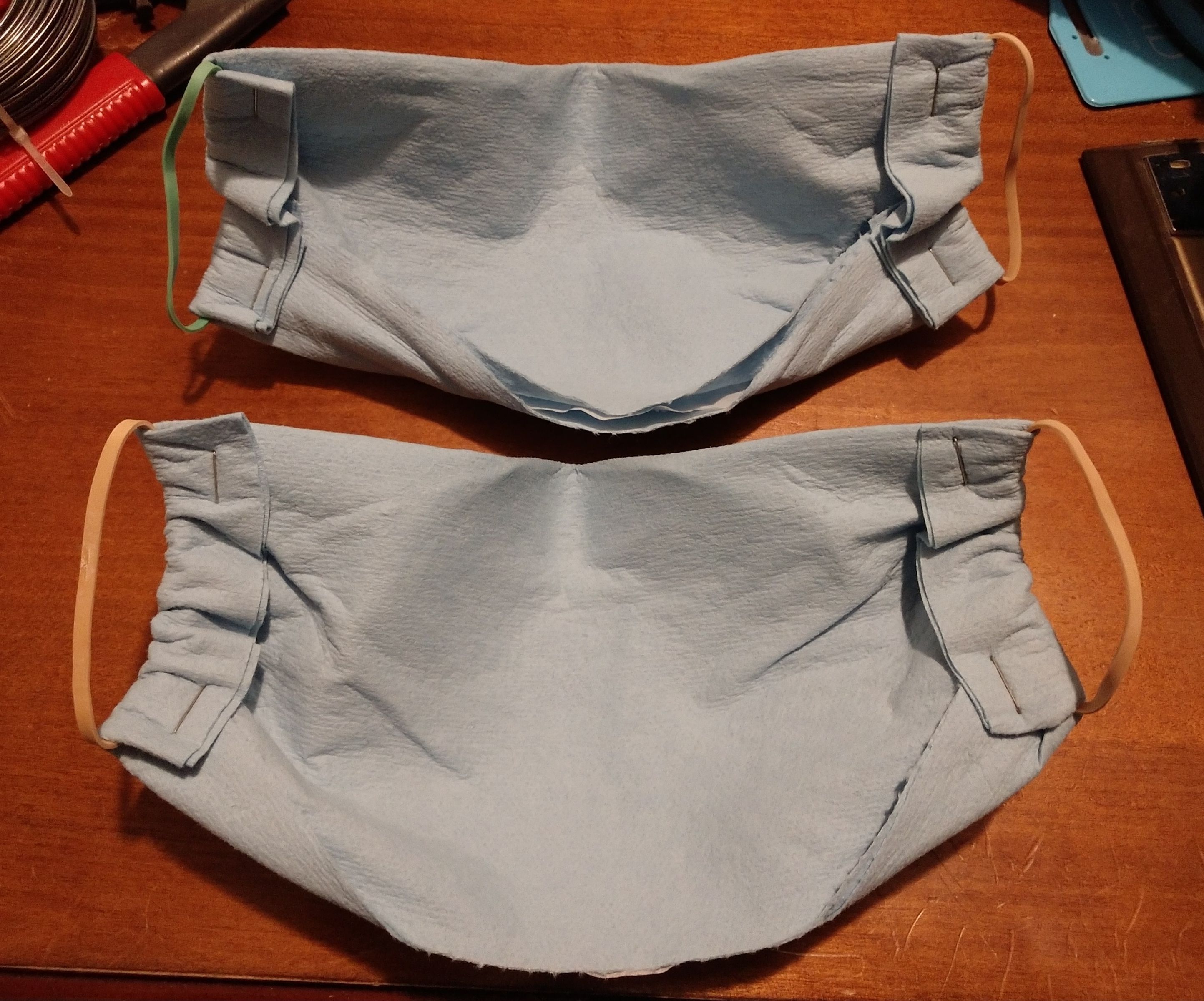 Disposable No-Sew Shop Towel Mask With Adjustable Nose Wire