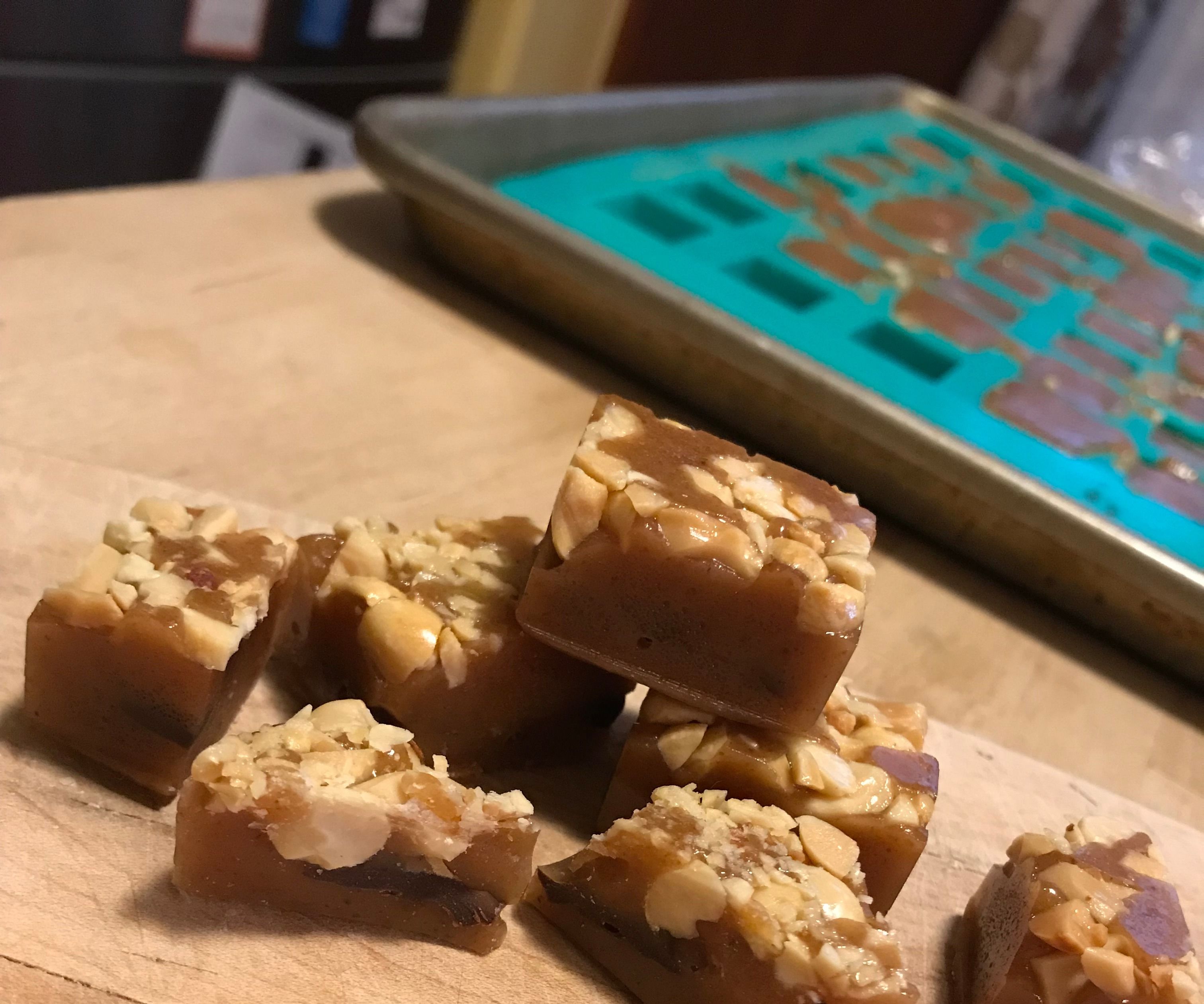Caramels With Chocolate & Peanuts
