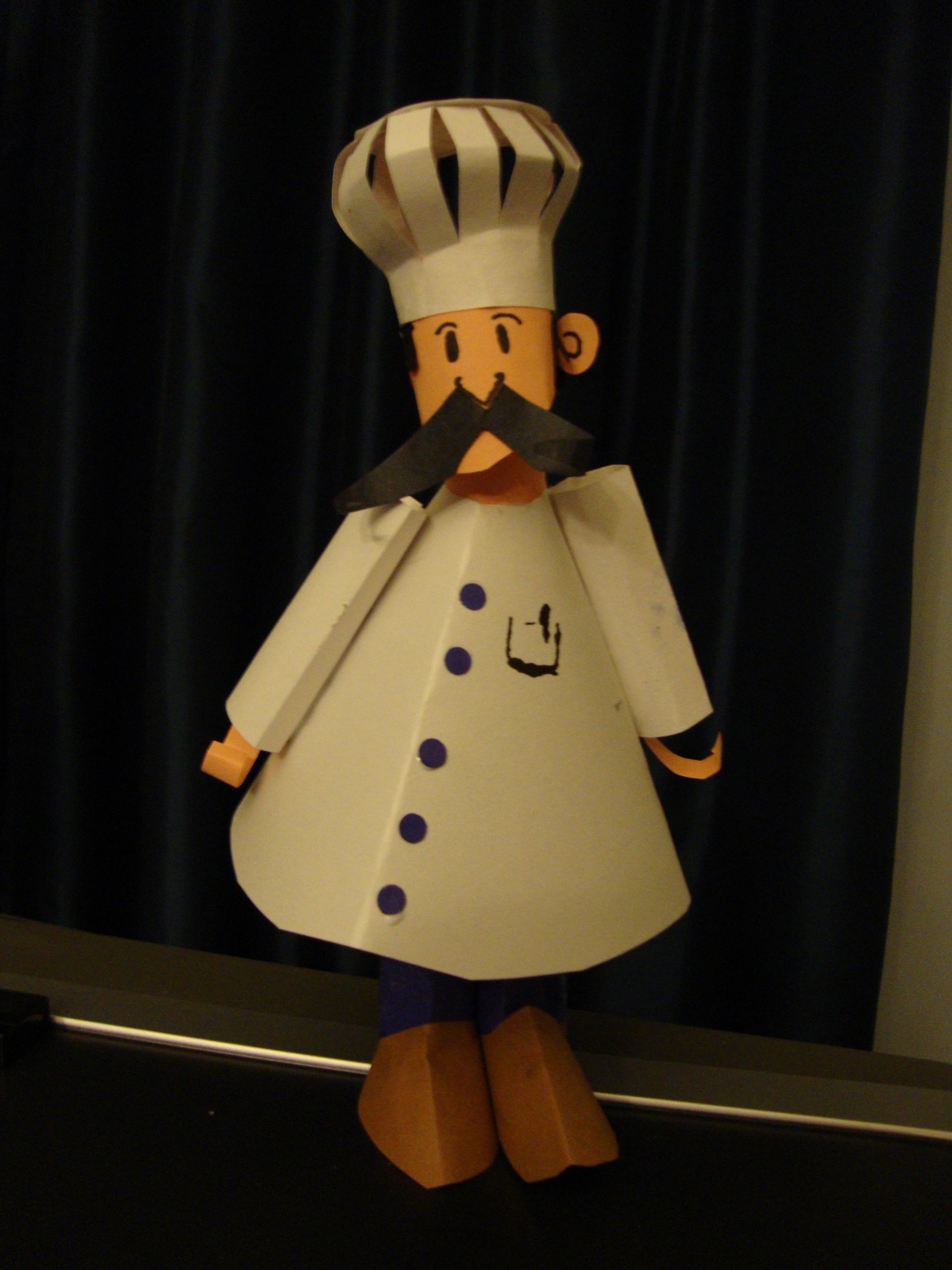 The Muffin Man or Chef Paper Craft (EASY)