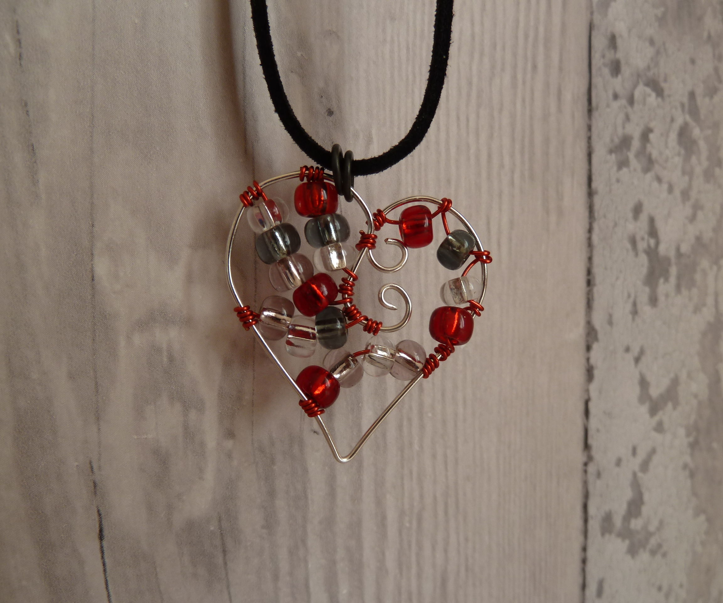 Beaded Heart Pendant