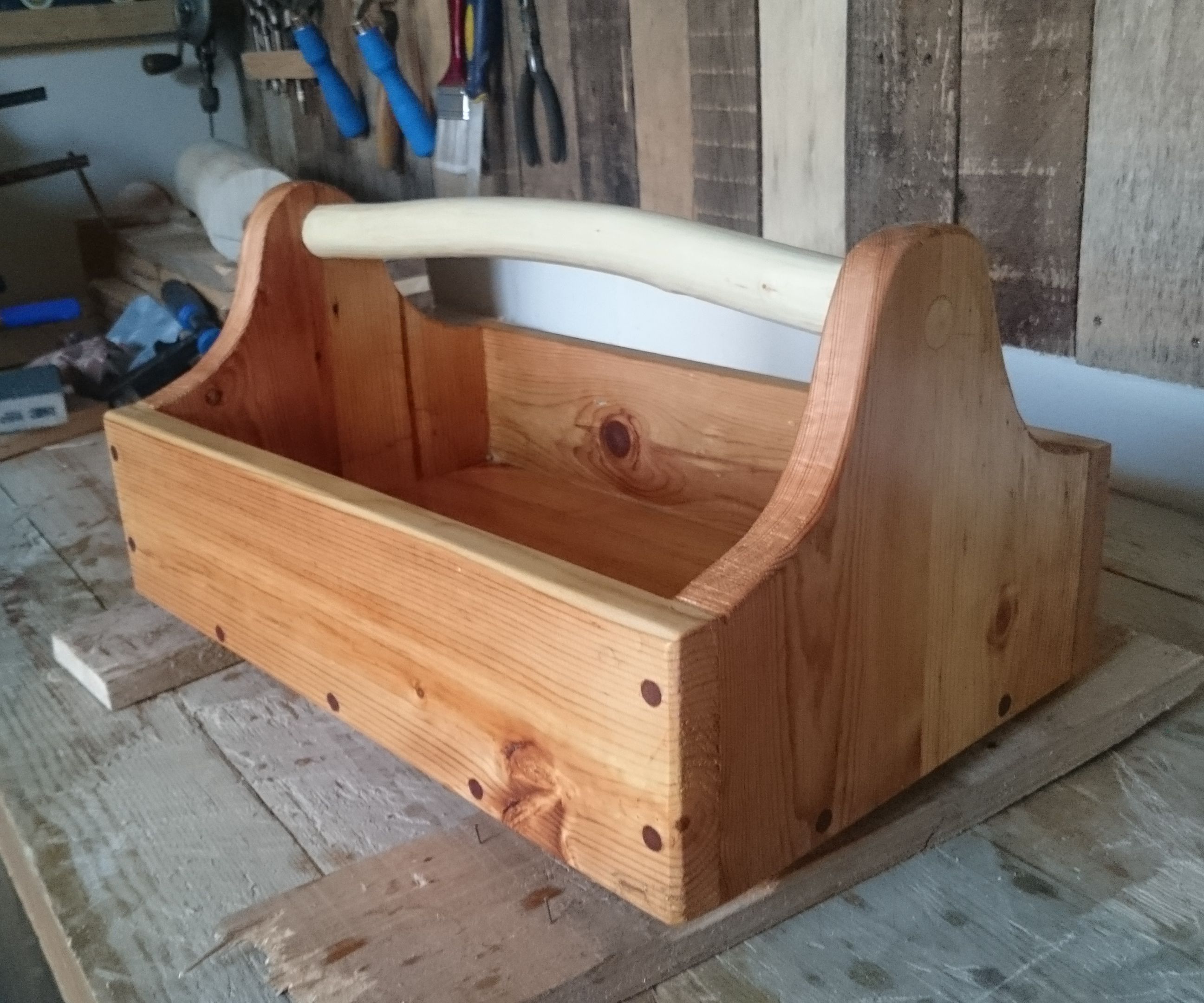 Recycled Wood Tool Tote