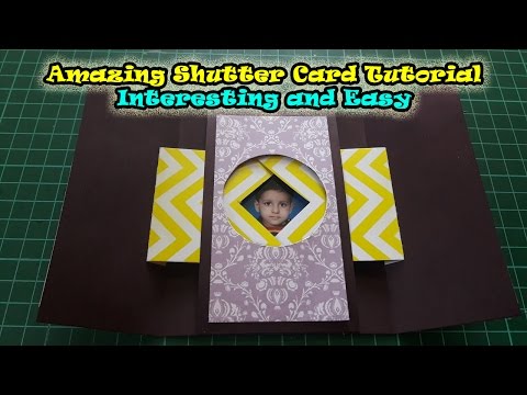 Shutter cards tutorial, shutter card easy, small and simple camera, How to make window shutter cards