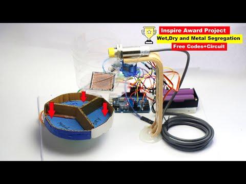 How to Make Automatic Dry Wet and Metal Waste Segregation Project with Arduino | Useful Arduino idea