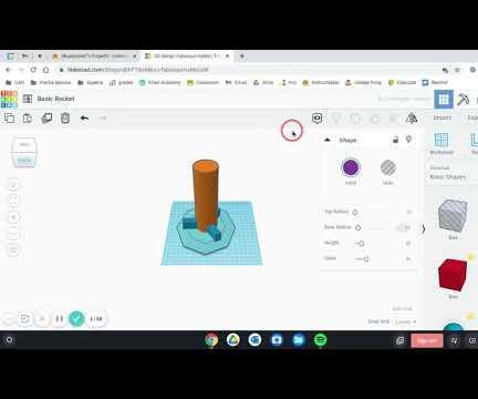  Rocket Model TinkerCAD (Basic)