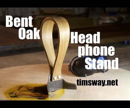 Steam-bent Headphone Stand Made From Reclaimed Materials