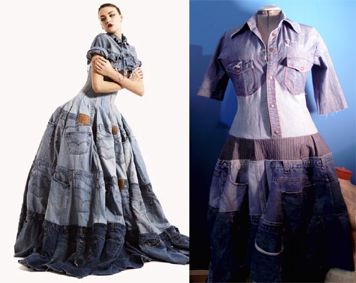 Recycled Denim Dress