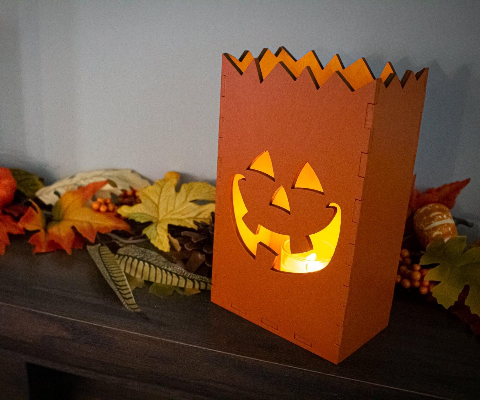Making Halloween Luminary Boxes